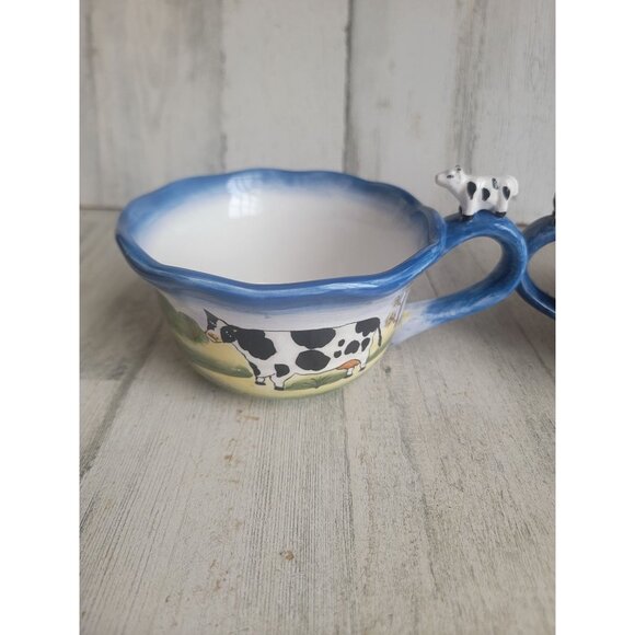 Gevalia farm cow soup bowl set unique home decor - Picture 2 of 8